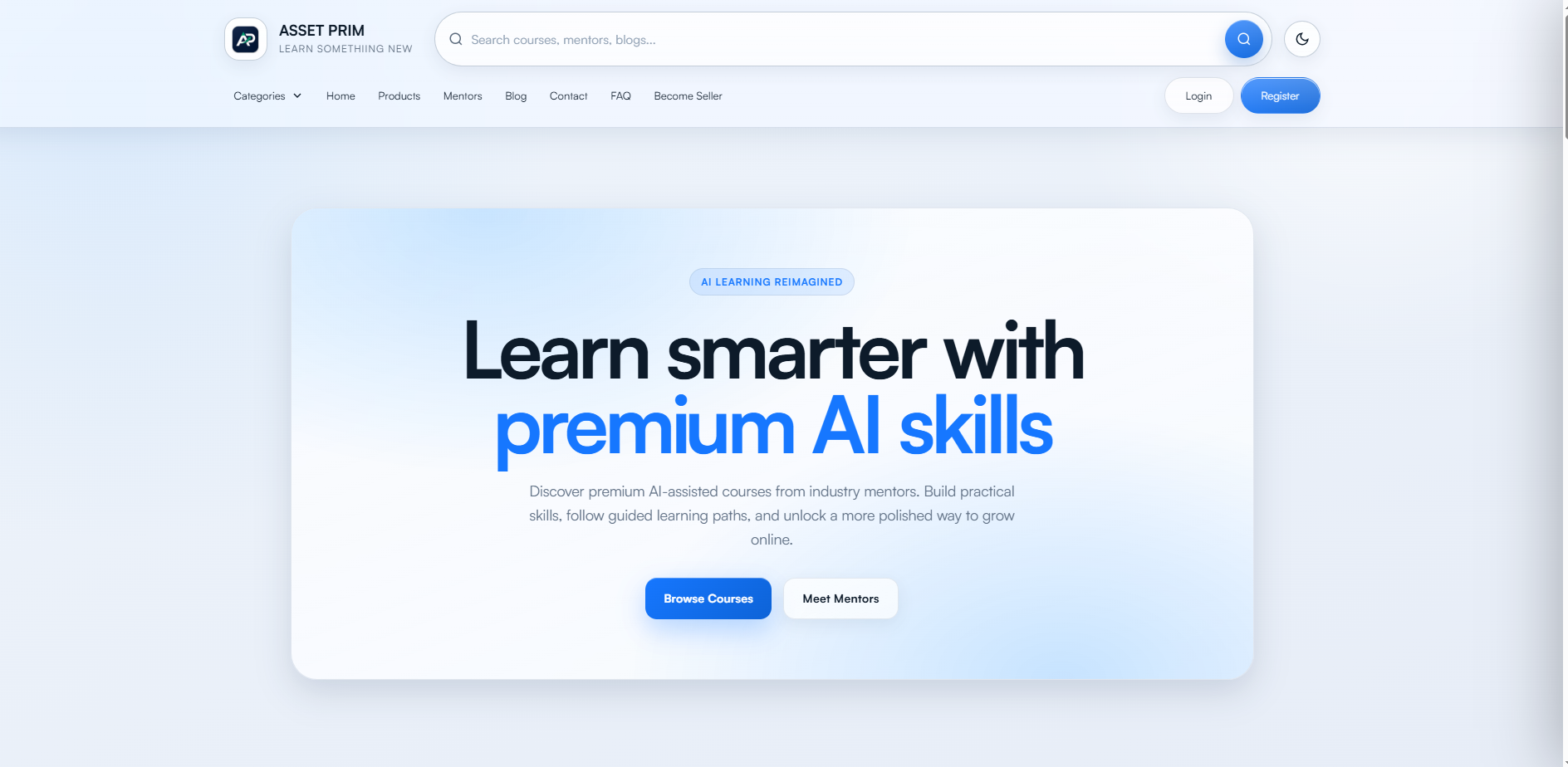 Assetprim /  Course Selling Platform