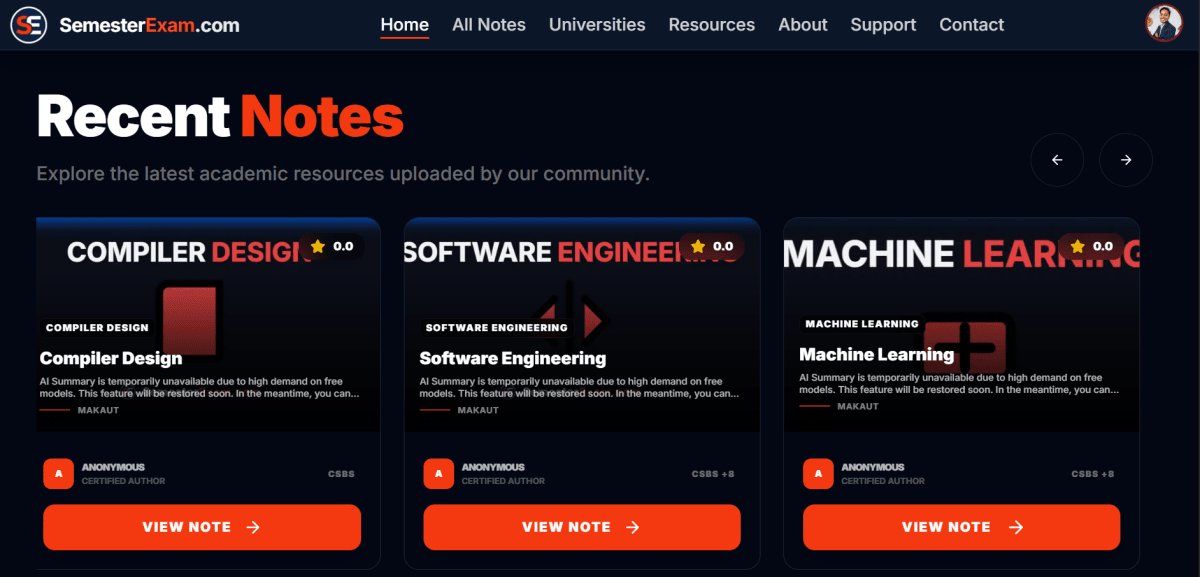 SemesterExam.com - View 3