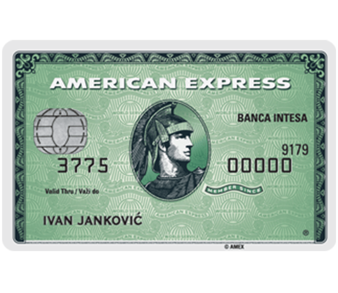 amex green american express green intesa hit banca intesa