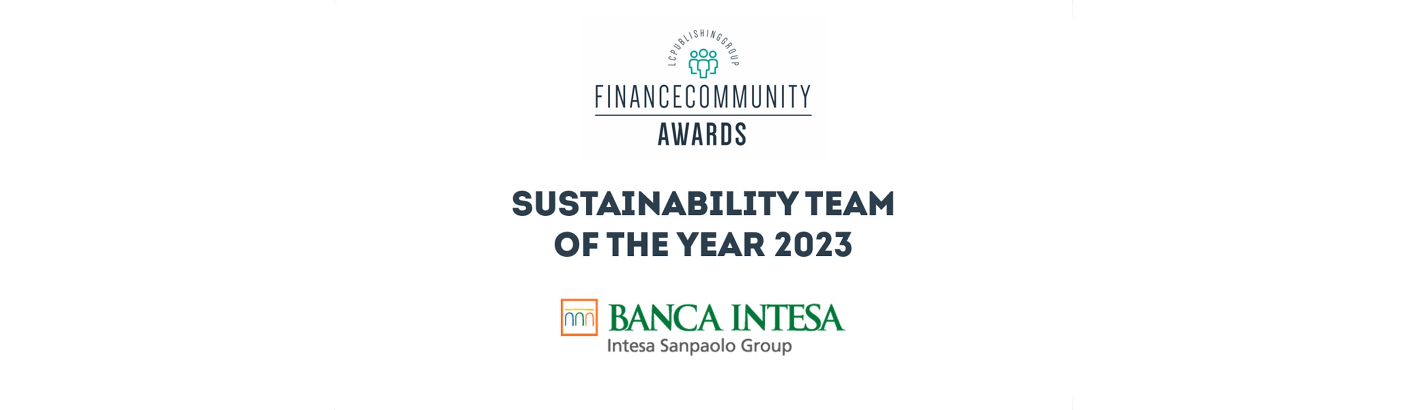 banca intesa Financecommunity award