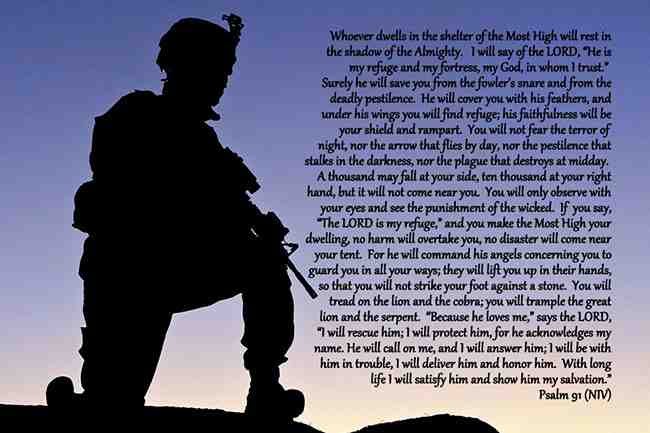 Soldier Prayer Quotes Profile For Psalm 91 The Soldier's Prayer