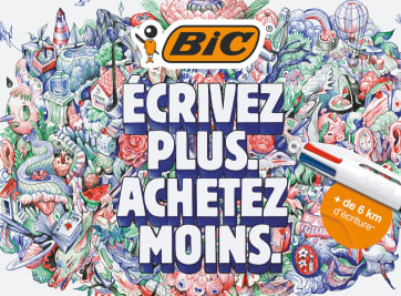 BIC lance sa nouvelle campagne Ecrivez plus, achetez moins