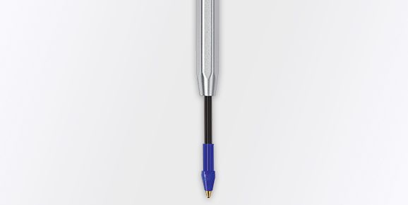 Bic Cristal Re'New, Premium Refillable Ballpoint Pen, in Black and Blue,  Pack of 2 Including 2 Refills of Each Colour