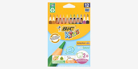 Kids Plastidecor Triangle Crayons 12-set