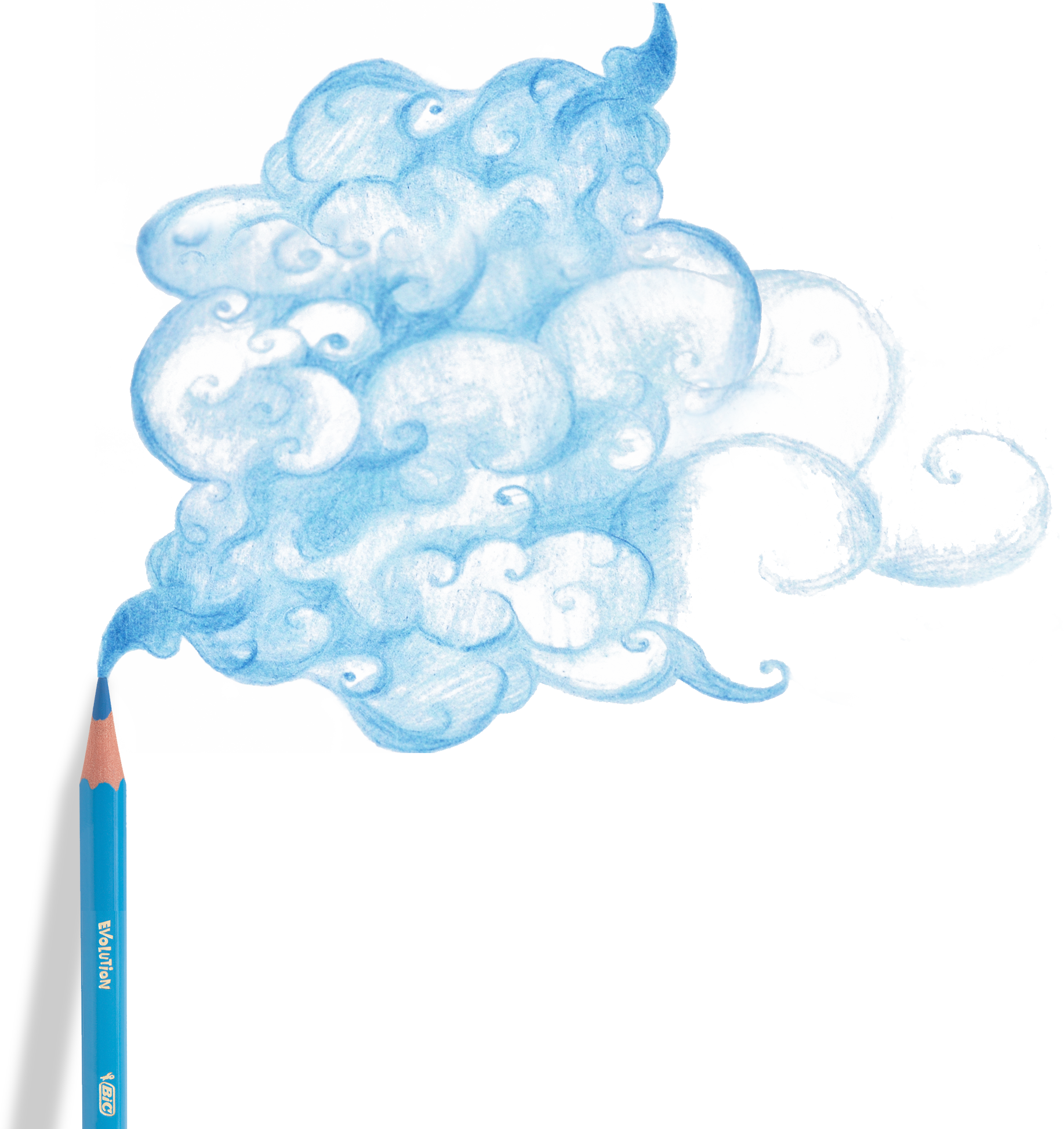 pencil-drawn cloud