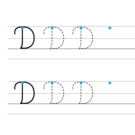 Writing Dinosaurs - The letter D