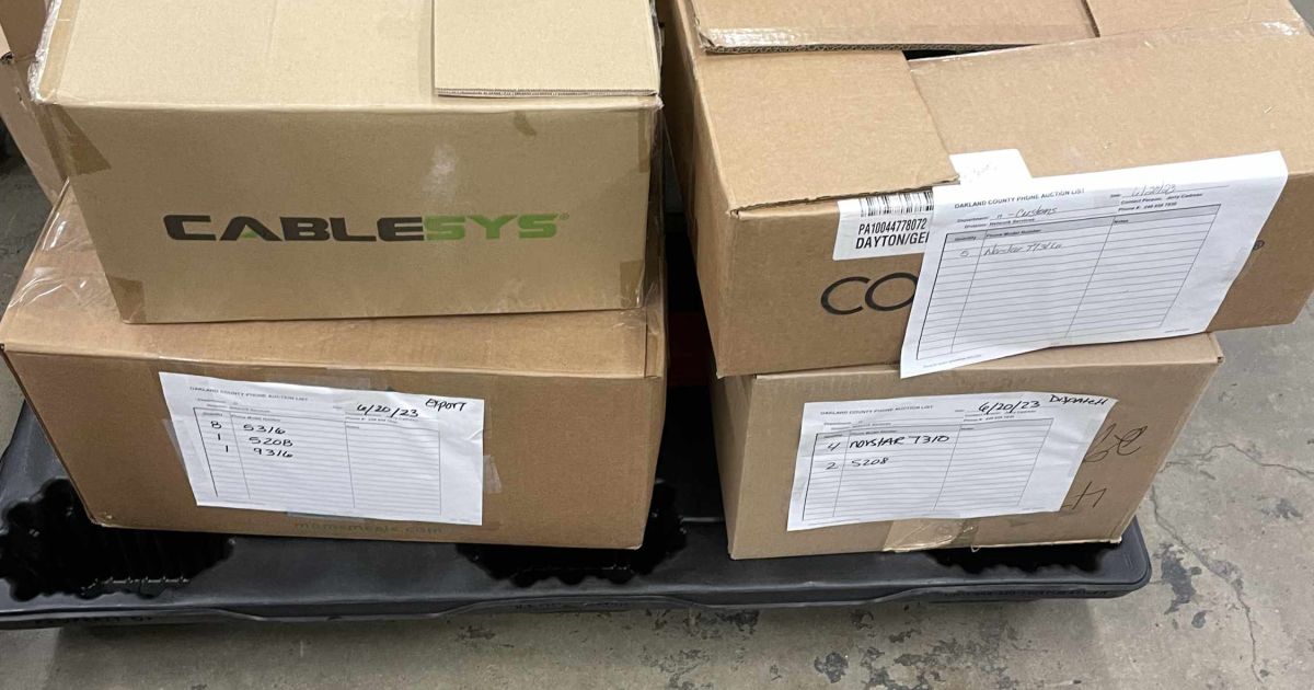 Pallet of Used Office Phones BidCorp Auctions