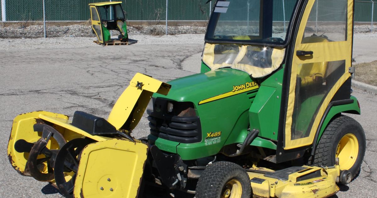 2002 John Deere Tractor X485 Wsnow Blower And Mower Deck Bidcorp Auctions