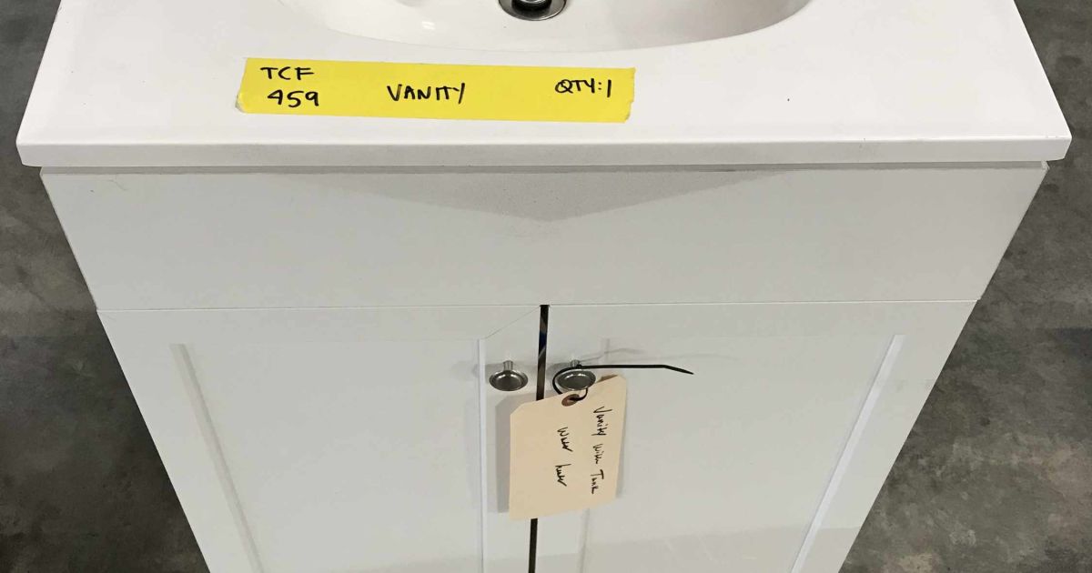 2 Door Vanity with Classic Tank Style Water Heater BidCorp Auctions