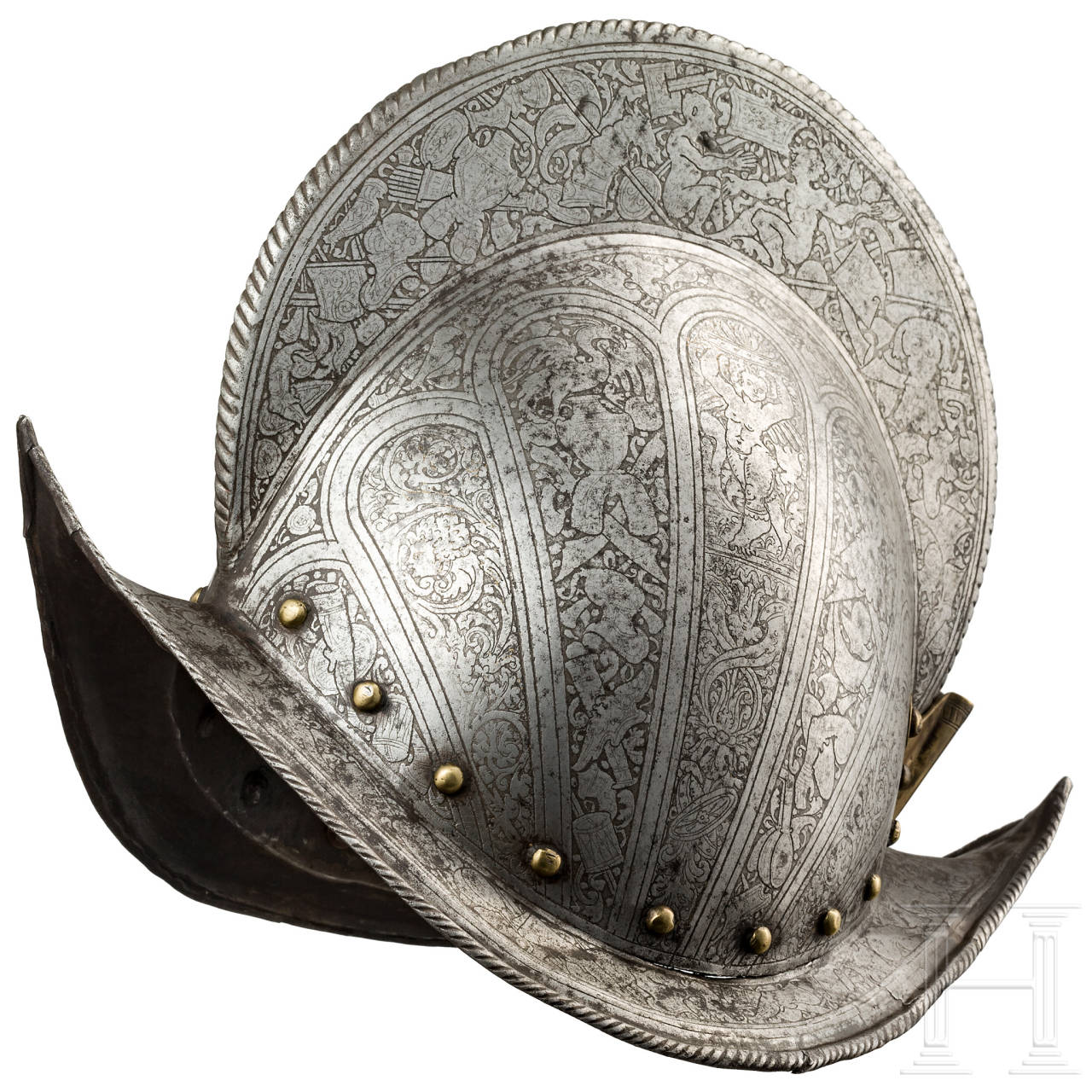 Geätzter Morion, Italien, um 1600