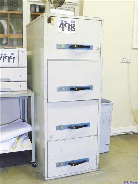 Scandex 4 Drawer Firesafe Filing Cabinet On Auction Now At Apex