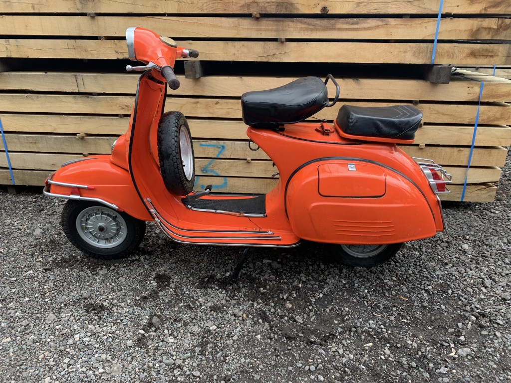1974 Vespas, Cast Iron Deer Statue, Terracotta Statue, Log Burners, Mirrors, Suit of Armour & Much More