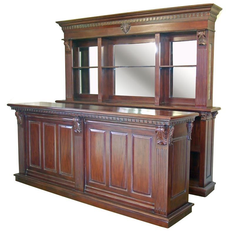 Mahogany Home Bars, Pub Bars, Bar Stools, Beer Signs, Candelabras, Mirrors, Gorilla Statues and More