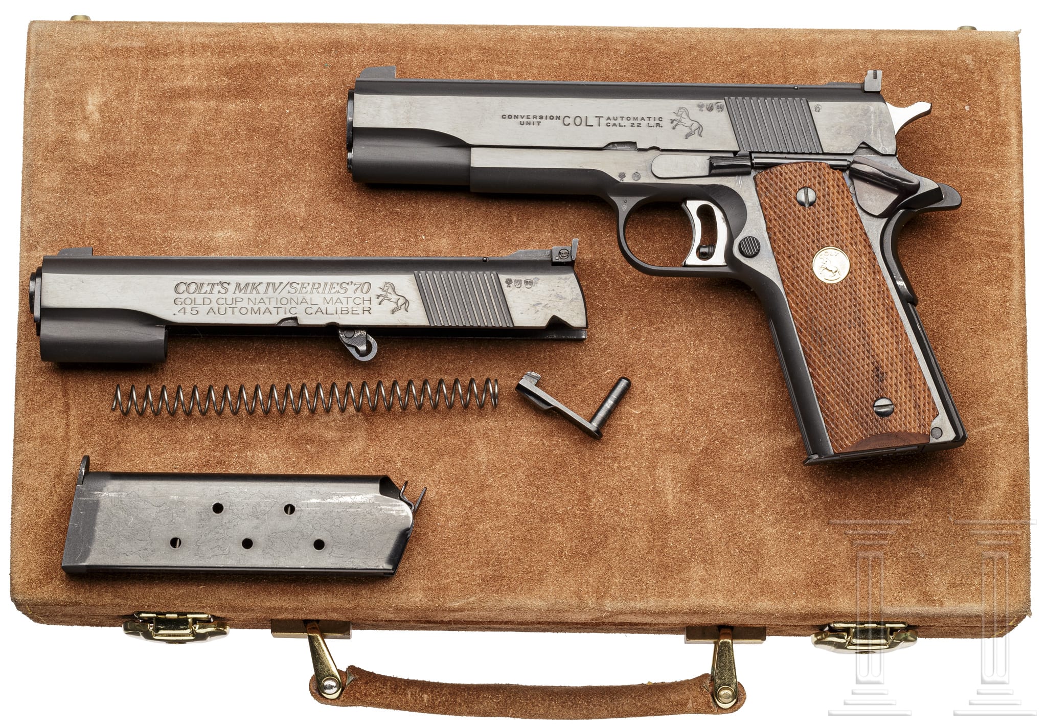 Colt MK IV Series'70 Gold Cup, with .22 lr Colt conversion kit | Barnebys