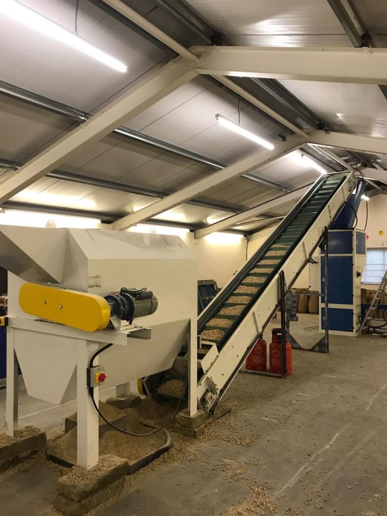 Entire Fuel Pellet Bagging Line to include Pellet Bagging Machine, Pellet Sieve & Conveyor