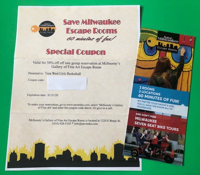 Save Milwaukee Escape Room | tosawestgirlsbball | Bid Now - ...