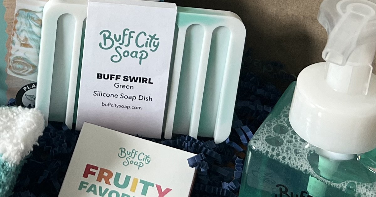 Buff Swirl Silicone Soap Dish
