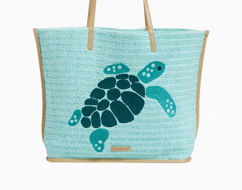 Chelle Summer vintage turtle needlepoint tote bag — Chelle Summer