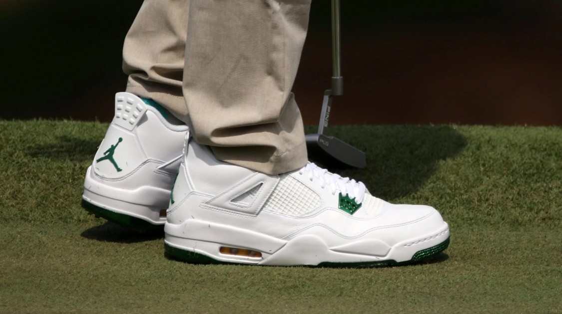 jordan 4 golf shoes on feet