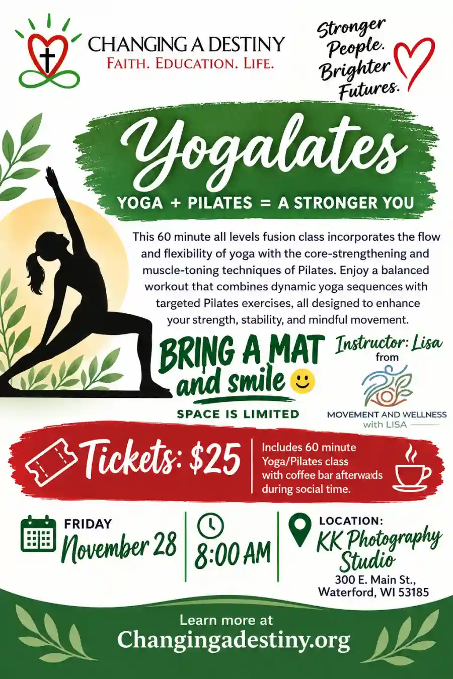 Yogalates ~ Yoga + Pilates Class Fundraiser