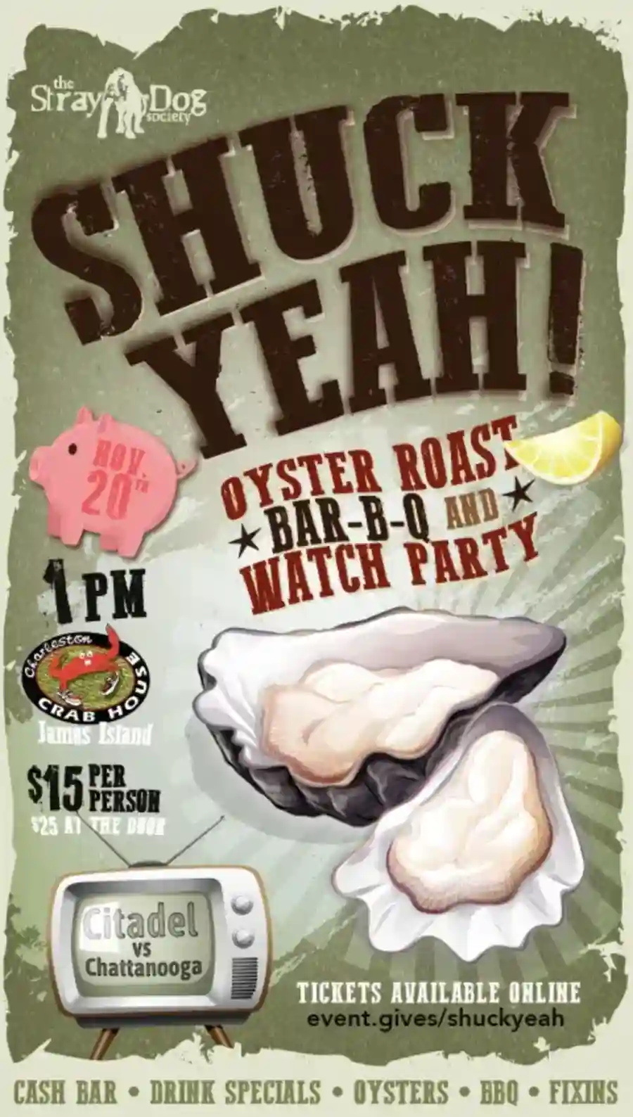 Shuck YEAH! Citadel football  & oyster roast