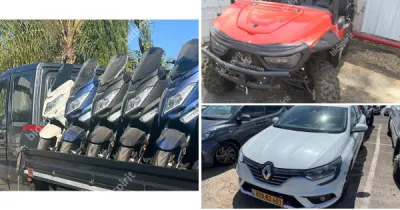 יעקב ח'לול משרד עו"ד | 6 קטנועים ו2 רכבי אינטימידאטור מכונס נכסים