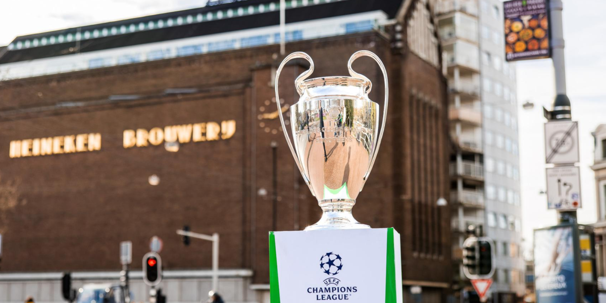 The UEFA Champions League Trophy on the Heineken® Expertise