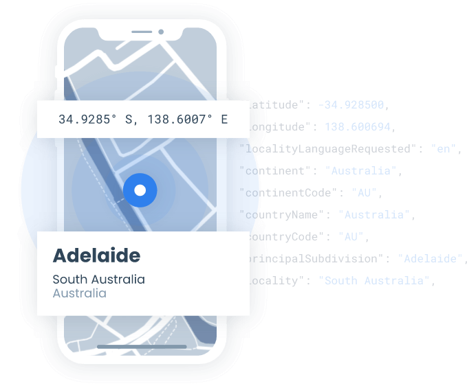Showing user's location and mobile app