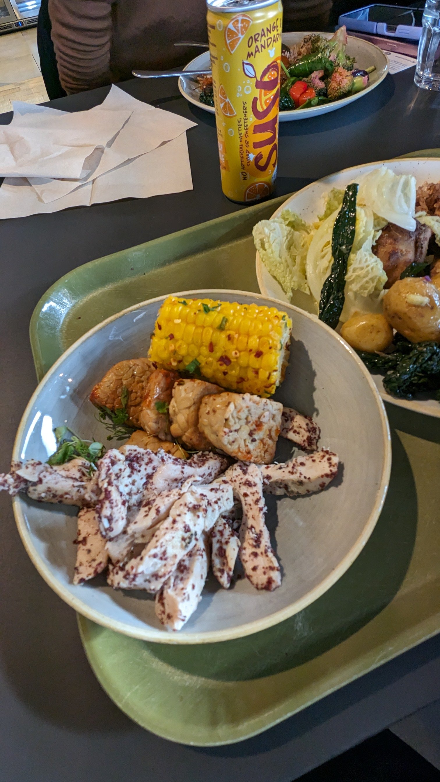 Tempe on the salad bar at Google UK, London
