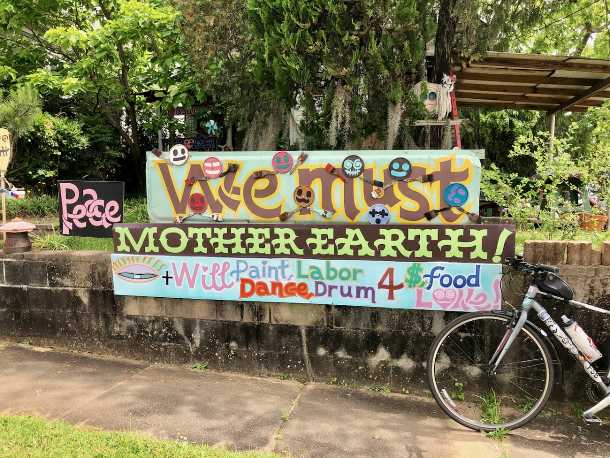 A photo of my bicycle in front of Ralph Frank's home.