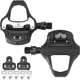 Rockbros ROCKBROS Bike Pedals Road Bicycle Pedals Cleats Set Clipless Pedals Compatible with Look KEO Structure vs Shimano PD R7000 Bikender