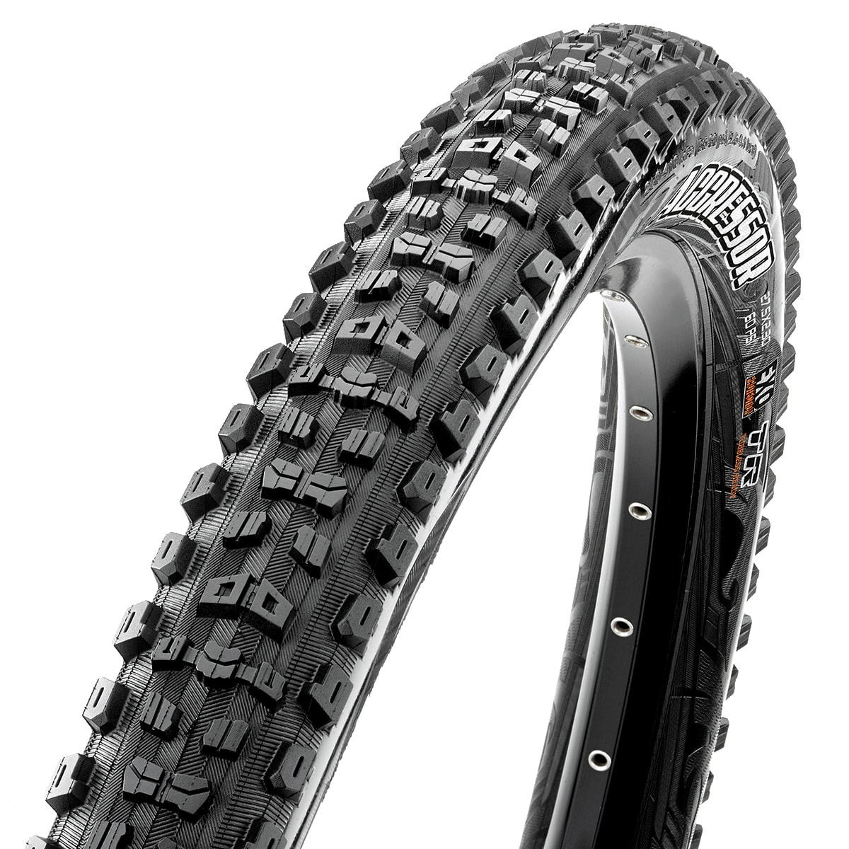 The Maxxis Aggressor is designed for high-speed, hard-packed, rocky trails. It works especially well as a rear tire paired with a Minion DHF or Assegai in the front.