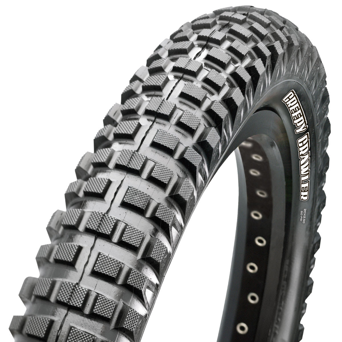 Maxxis’ offering in the trials arena features specs to meet the needs of the most demanding rider. The Creepy Crawler trials tire offers a supple ride, with excellent traction that gives you the confidence to make the leap.