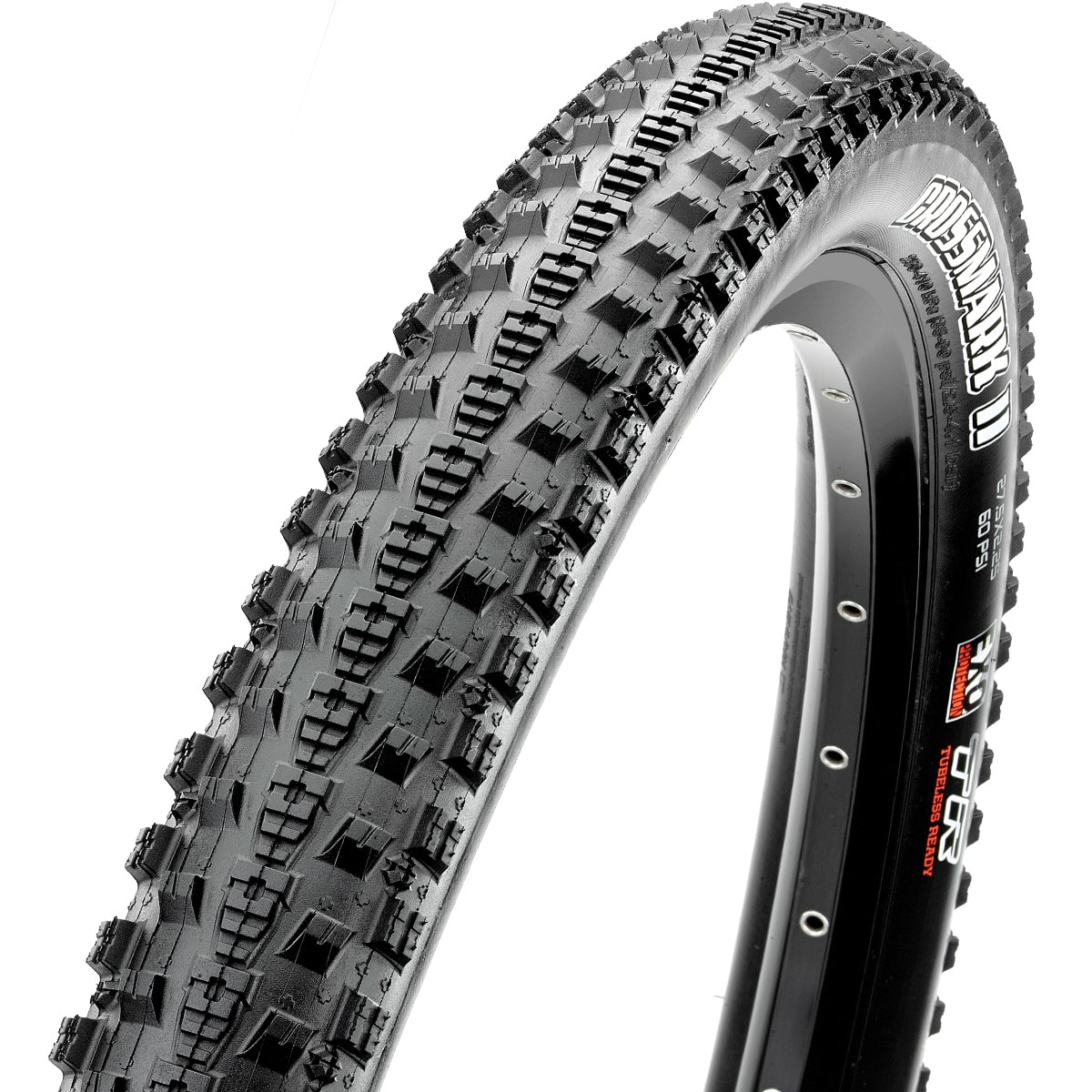 The Crossmark II improves on the speed of its predecessor while improving grip in intermediate conditions. The legendary center ridge still flies on hard pack, and the updated tread pattern provides better braking and cornering over a wide range of trail conditions. A great choice if you want to go fast everywhere.