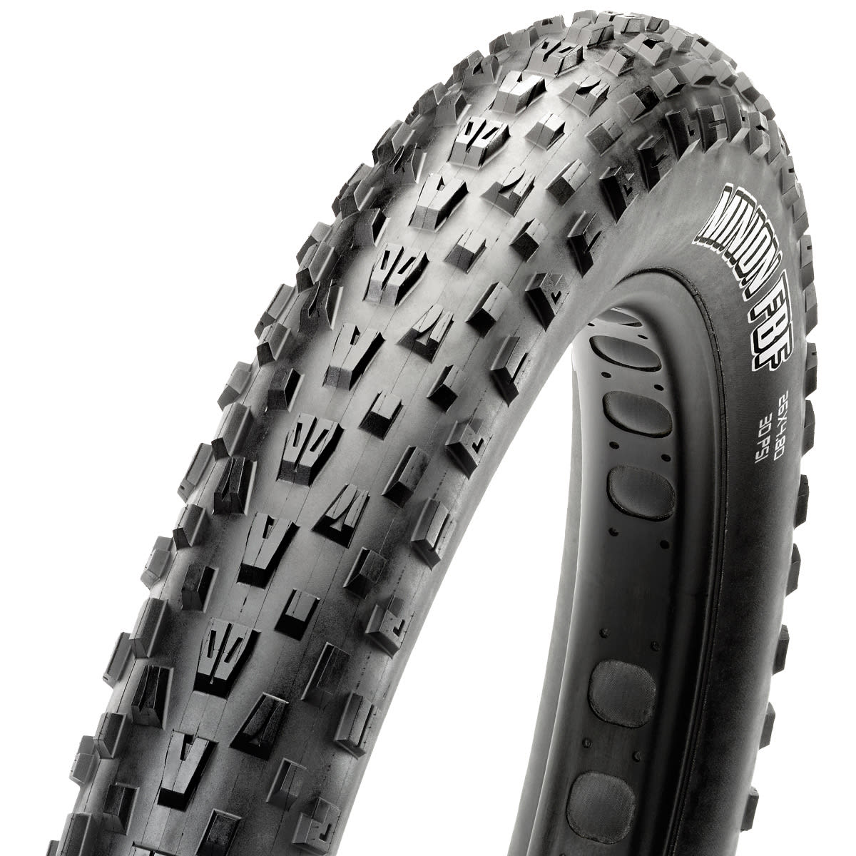 The Minion FBF represents a progression in fat-biking by offering a front-specific tire designed for trail riding. Featuring the proven Minion DHF tread blocks, the FBF combines extreme cornering capability, low rolling