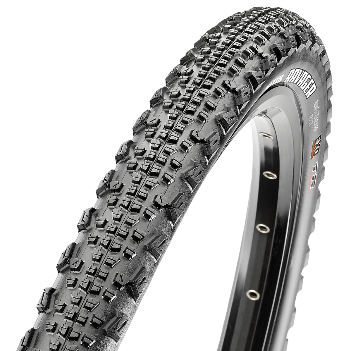 When the road conditions are unknown, choose the Maxxis Ravager. Large side knobs provide extra traction in deep, loose gravel and mud.