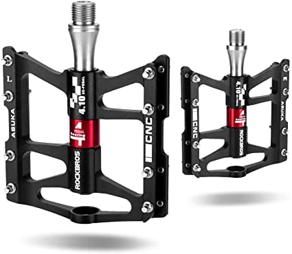 rockbros ROCKBROS Advanced 4 Bearings Mountain Bike Pedals Platform Bicycle Flat Alloy Pedals 9/16"