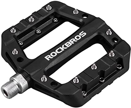 rockbros ROCKBROS MTB Pedals Mountain Bike Pedals Lightweight Nylon Fiber Bicycle Platform Pedals for BMX MTB 9/16"