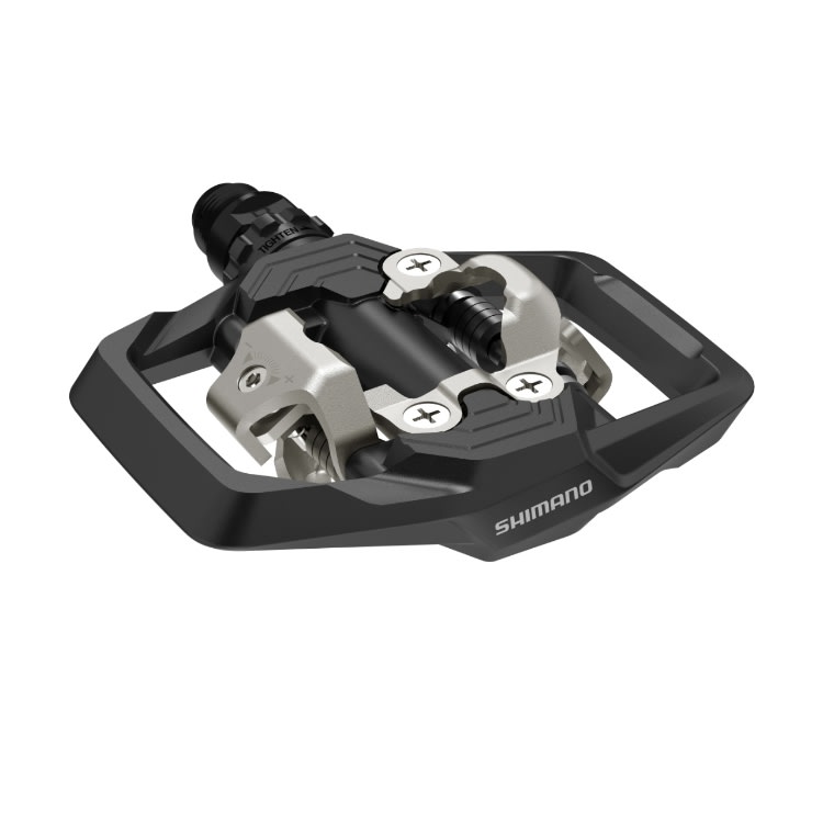 With a wide contact area, the PD-ME700 pedals let riders focus on the trail ahead. Designed to work seamlessly with SHIMANO AM series shoes, the SPD trail pedals deliver enhanced stability over rough terrain.