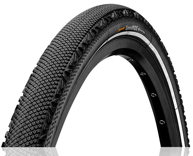 The diamond studded tread design balances smooth rolling on asphalt and traction in turns in city parks. Also available in the practical and lightweight folding version.