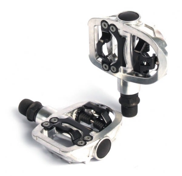 If you’re making the step up to a clipless pedal but don’t want the stress of being unable to clip out quickly, the XLC Road System Pedal PD-S07 is the perfect pedal for you. Compatible with Shimano’s innovative SPD range of cleats, these one-sided pedals allow you to get to grips with being clipped in but with extremely easy removal. Constructed with an aluminium body, these pedals will last no matter how much power you put through them. A sturdy yet lightweight construction allows the rider to put the watts down when they are putting in a big training effort. XLC have used a CroMo axle, and a CNC-machined sealed ball bearing for ultimate smoothness in your pedal stroke. Sealing the bearing means it won’t be at risk from mud and water ingress, which in turn would strip the grease from the bearing, significantly reducing the lifespan of the pedal. A set of cleats is included in the box, so you can get straight onto fitting and riding with your pedals. The pedals are available in silver show less