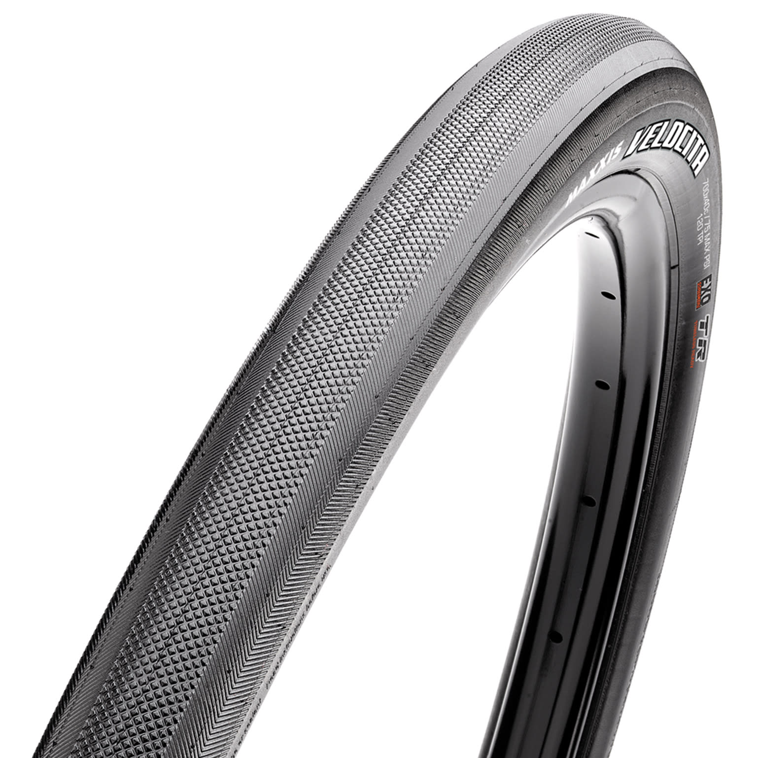 The Velocita features a knurled center tread and transitions to a file tread along the edges for confidence in the corners. Ideal for riders who want a high-volume, lightweight slick for their gravel or all-road bike.