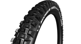 Thanks to a tread pattern designed for the front wheel. Its block design provides more progressivity, terrain versatility and maximum braking grip.