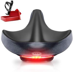 ylg YLG Wide Comfort Bike Saddle with Taillight