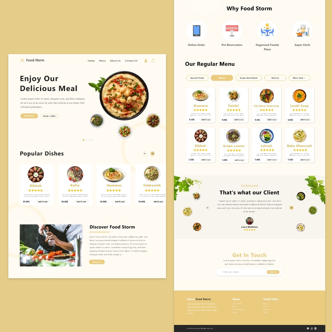 libanaise website design UI/UX