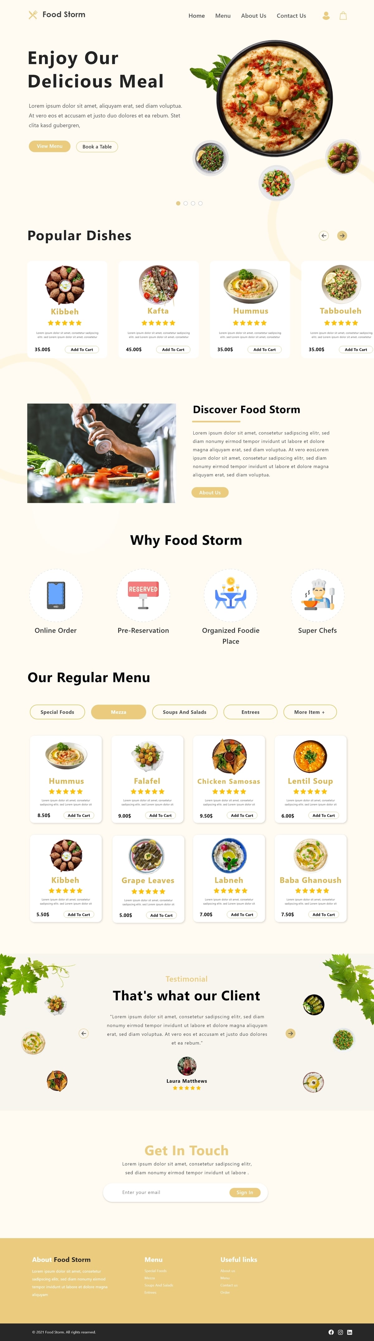 libanaise website design UI/UX