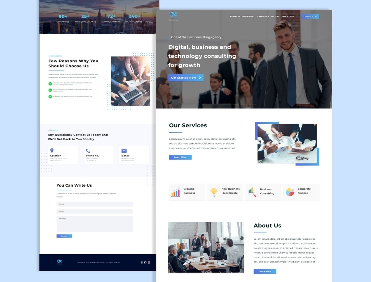 consulting agency design UI/UX