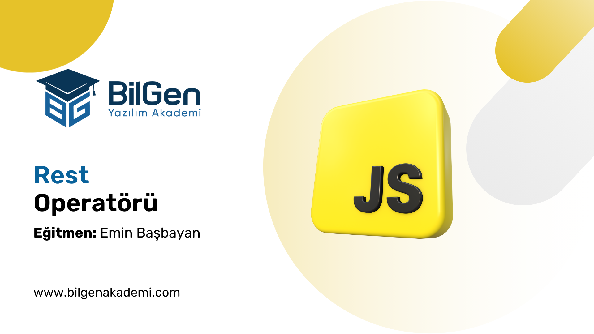 JavaScript rest operatörü kullanımı, üç nokta sembolü ve array/object destructuring örneği