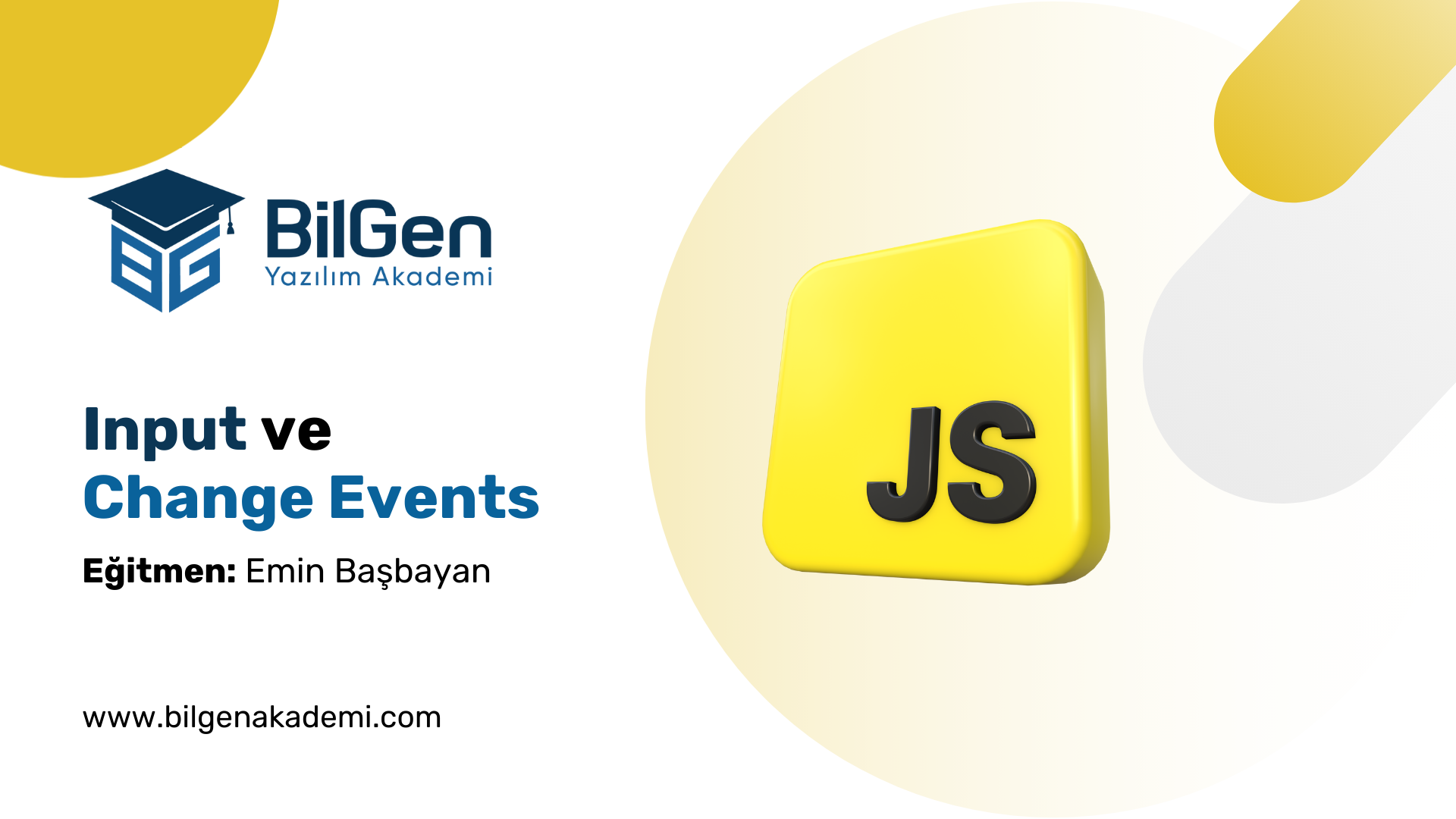 JavaScript DOM Input ve Change Event'leri | Detaylı Rehber | Yazılım ...