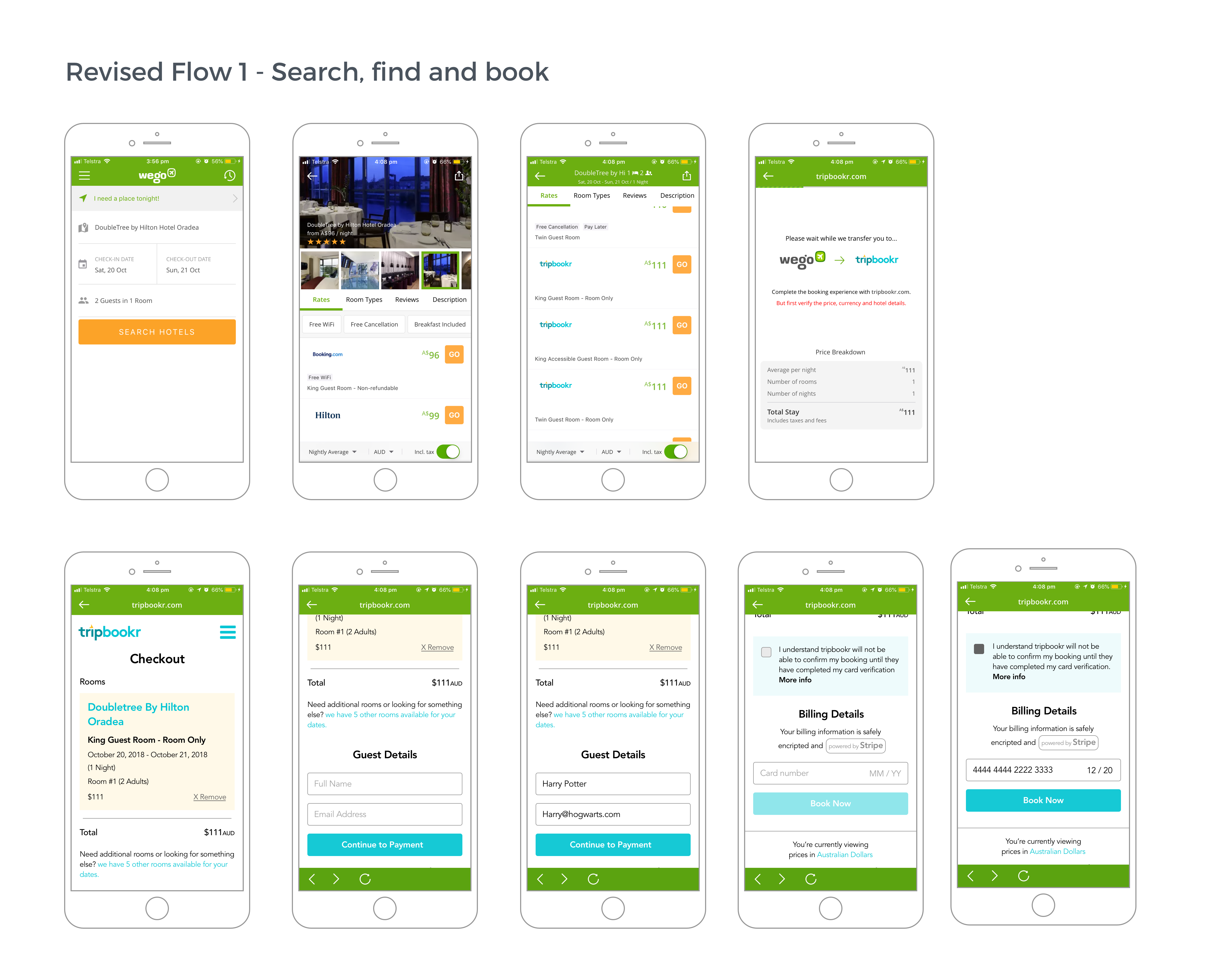 proposed checkout flow